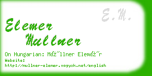 elemer mullner business card